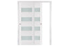 Nova Triplex 017 Soft White Laminated Modern Interior Door | ByPass Door | Buy Doors Online