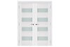 Nova Triplex 017 Soft White Laminated Modern Interior Door | Buy Doors Online