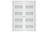 Nova Triplex 017 Soft White Laminated Modern Interior Door | Buy Doors Online