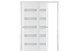 Nova Triplex 018 Soft White Laminated Modern Interior Door | ByPass Door | Buy Door Online