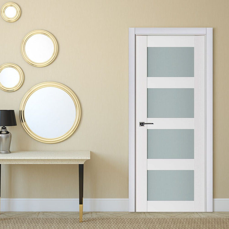 Nova Triplex 021 Soft White Laminated Modern Interior Door