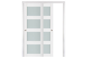 Nova Triplex 021 Soft White Laminated Modern Interior Door | ByPass Door | Buy Doors Online