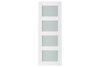 Nova Triplex 021 Soft White Laminated Modern Interior Door | ByPass Door | Buy Doors Online