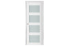 Nova Triplex 021 Soft White Laminated Modern Interior Door | Buy Doors Online