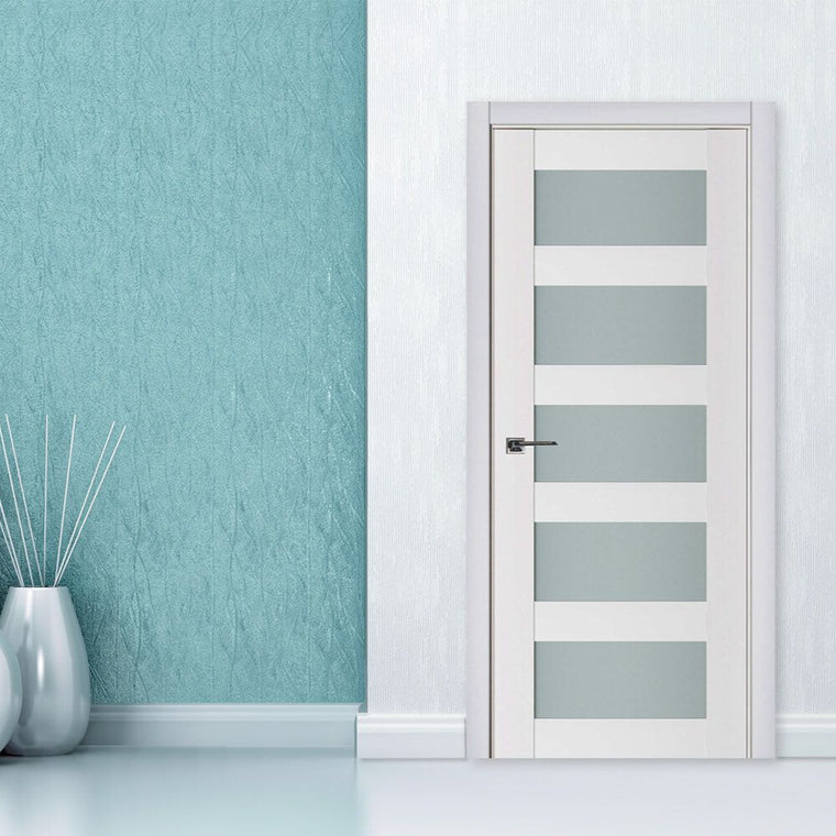 Nova Triplex 022 Soft White Laminated Modern Interior Door