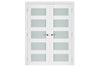 Nova Triplex 022 Soft White Laminated Modern Interior Door | Buy Doors Online