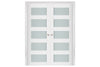 Nova Triplex 022 Soft White Laminated Modern Interior Door | Buy Doors Online