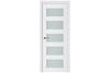 Nova Triplex 022 Soft White Laminated Modern Interior Door | Buy Doors Online