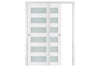 Nova Triplex 023 Soft White Laminated Modern Interior Door | ByPass Door | Buy Doors Online