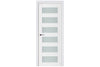 Nova Triplex 023 Soft White Laminated Modern Interior Door | Buy Doors Online