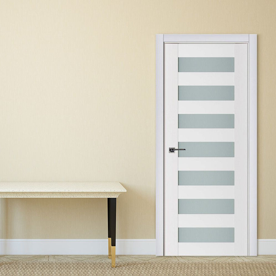 Nova Triplex 024 Soft White Laminated Modern Interior Door