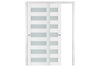 Nova Triplex 024 Soft White Laminated Modern Interior Door | ByPass Door | Buy Doors Online