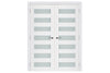 Nova Triplex 024 Soft White Laminated Modern Interior Door | Buy Doors Online