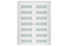 Nova Triplex 024 Soft White Laminated Modern Interior Door | Buy Doors Online