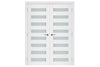 Nova Triplex 025 Soft White Laminated Modern Interior Door | Buy Doors Online