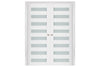 Nova Triplex 025 Soft White Laminated Modern Interior Door | Buy Doors Online