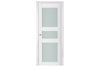 Nova Triplex 029 Soft White Laminated Modern Interior Door | Frosted Glass | Buy Doors Online