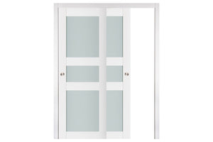 Nova Triplex 029 Soft White Laminated Modern Interior Door | ByPass Door | Buy Doors Online