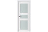 Nova Triplex 029 Soft White Laminated Modern Interior Door | Frosted Glass | Buy Doors Online