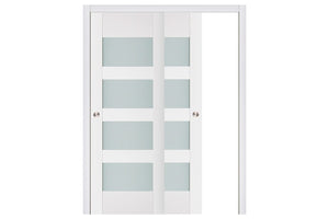 Nova Triplex 035 Soft White Laminated Modern Interior Door | ByPass Door | Buy Doors Online