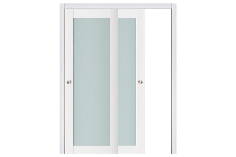 Nova Triplex 054 Soft White Laminated Modern Interior Door | ByPass Door