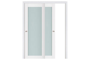 Nova Triplex 054 Soft White Laminated Modern Interior Door | ByPass Door | Buy Doors Online