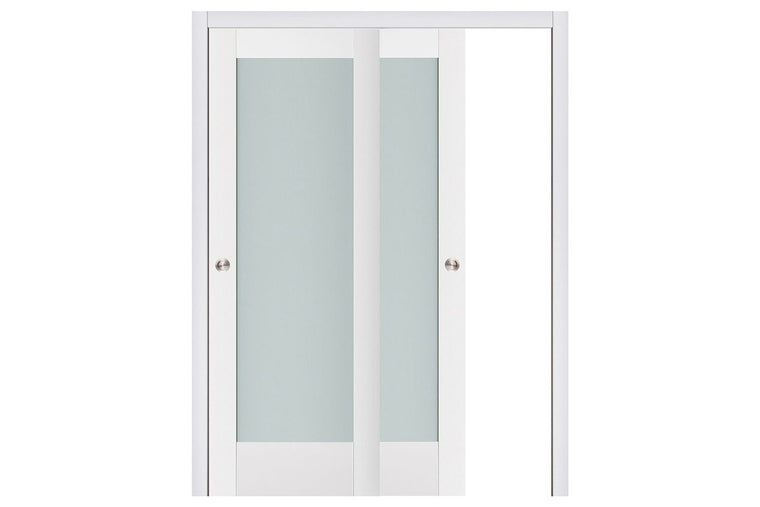 Nova Triplex 056 Soft White Laminated Modern Interior Door | ByPass Door