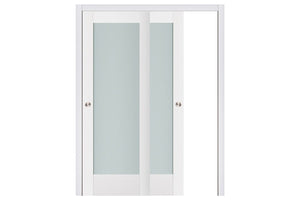 Nova Triplex 056 Soft White Laminated Modern Interior Door | ByPass Door | Buy Doors Online