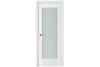 Nova Triplex 054 Soft White Laminated Modern Interior Door | Frosted Glass | Buy Doors Online