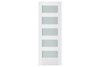 Nova Triplex 057 Soft White Laminated Modern Interior Door | ByPass Door | Buy Doors Online