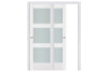 Nova Triplex 058 Soft White Laminated Modern Interior Door | ByPass Door | Buy Doors Online