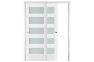 Nova Triplex 059 Soft White Laminated Modern Interior Door | ByPass Door | Buy Doors Online