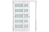 Nova Triplex 059 Soft White Laminated Modern Interior Door | ByPass Door | Buy Doors Online