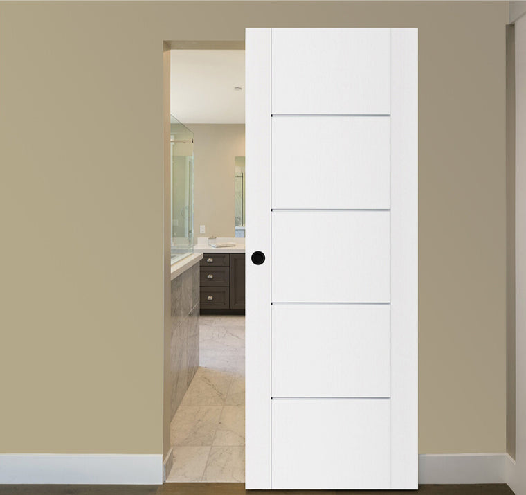 Nova Stile 007 Soft White Laminated Modern Interior Door | Magic Door
