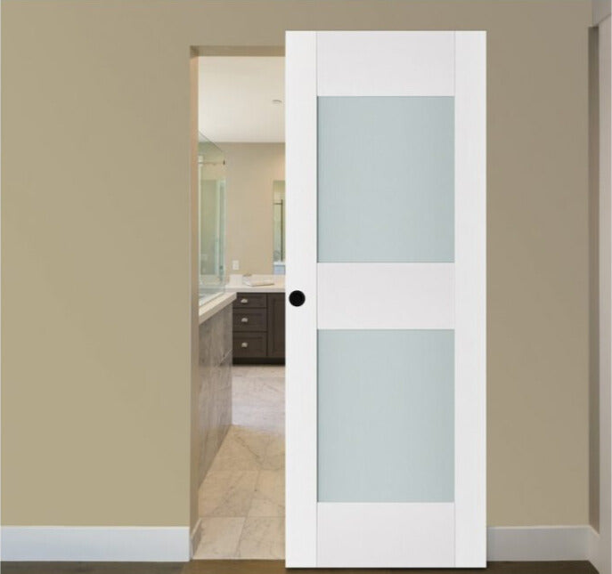 Nova Triplex 013 Soft White Laminated Modern Interior Door | Magic Door