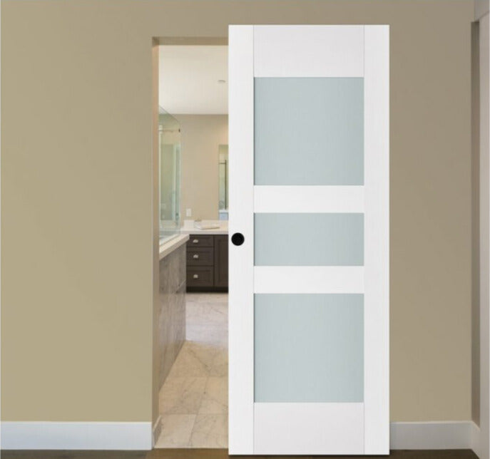 Nova Triplex 036 Soft White Laminated Modern Interior Door | Magic Door