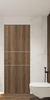 OPTIMA 2H PECAN NUTWOOD FRAMELESS BELLDINNI MODERN INTERIOR DOOR | Buy Doors Online