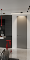 Optima Gray Matte Frameless Belldinni Modern Interior Door