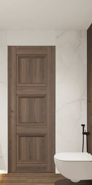 Oxford Duo 07 2RN Pecan Nutwood Frameless Belldinni Modern Interior  | Buy Doors Online