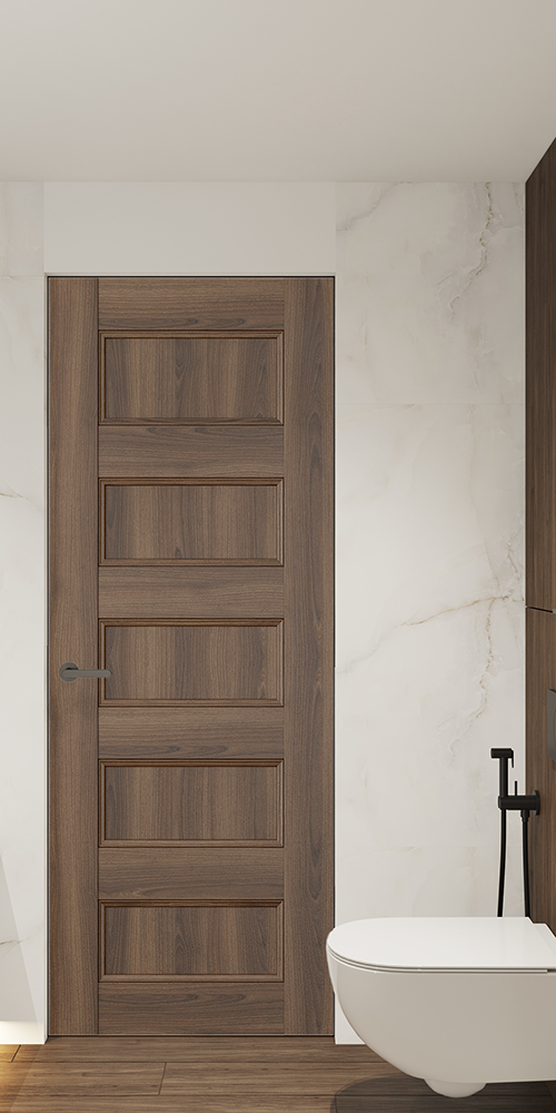Oxford Uno 07 4R Pecan Nutwood Frameless Belldinni Modern Interior Door