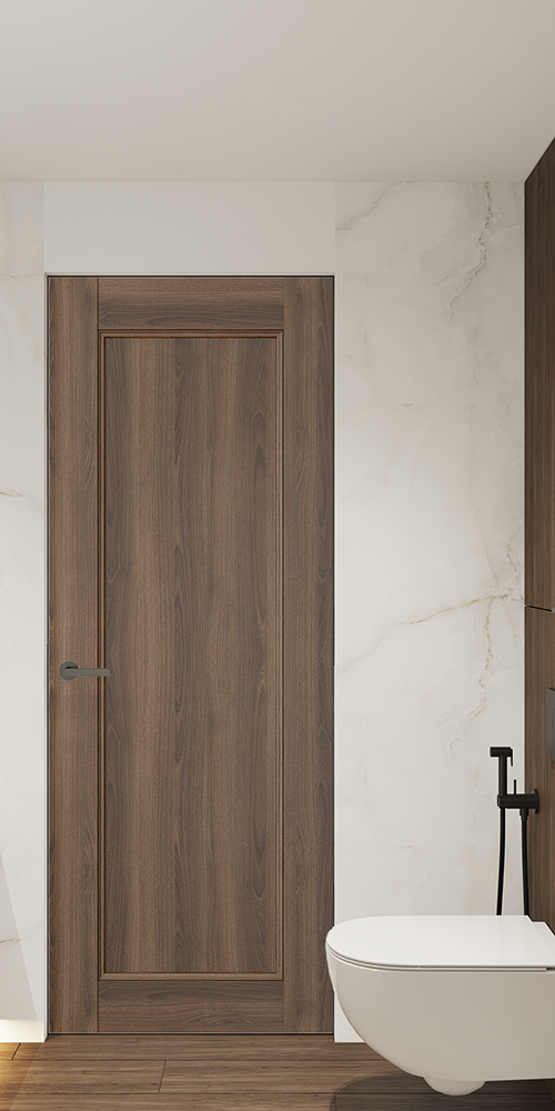 Oxford Uno 07 Pecan Nutwood Frameless Belldinni Modern Interior Door