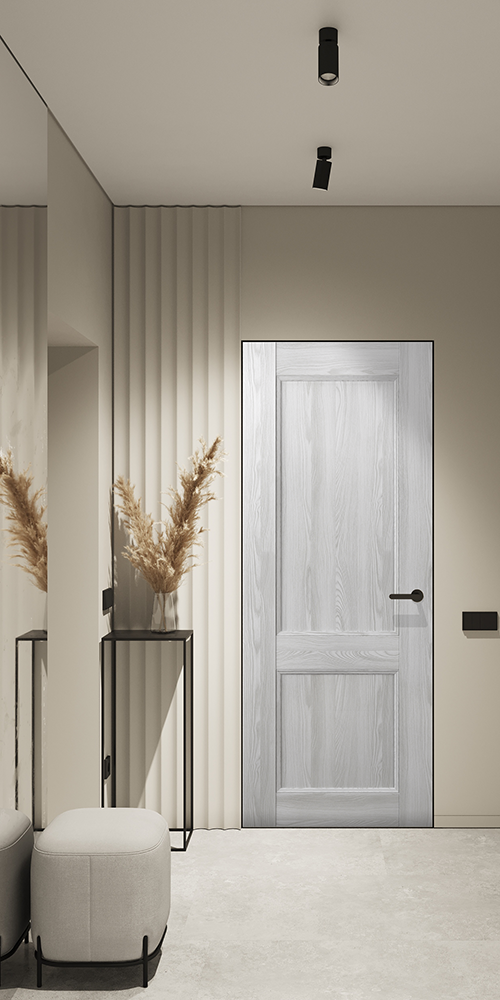 Oxford Uno 07 R Ribeira Ash Frameless Belldinni Modern Interior Door