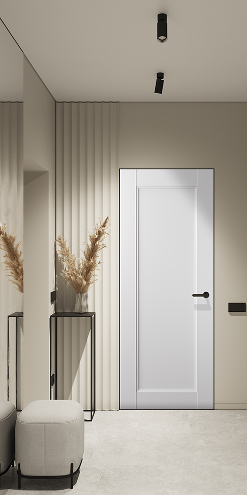 Oxford Uno 07 Snow White Frameless Belldinni Modern Interior Door