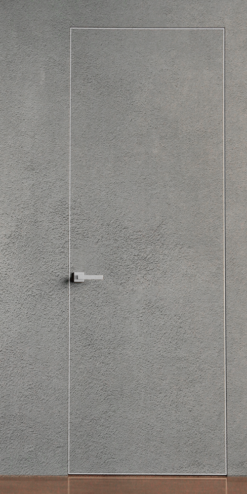Primed Door Example For Plastering In Grey Frameless Belldinni Modern Door