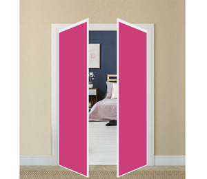 Nova Pivot Closet Doors - Style 01 | Glass Door | Swing Door | Pink | Buy Doors Online