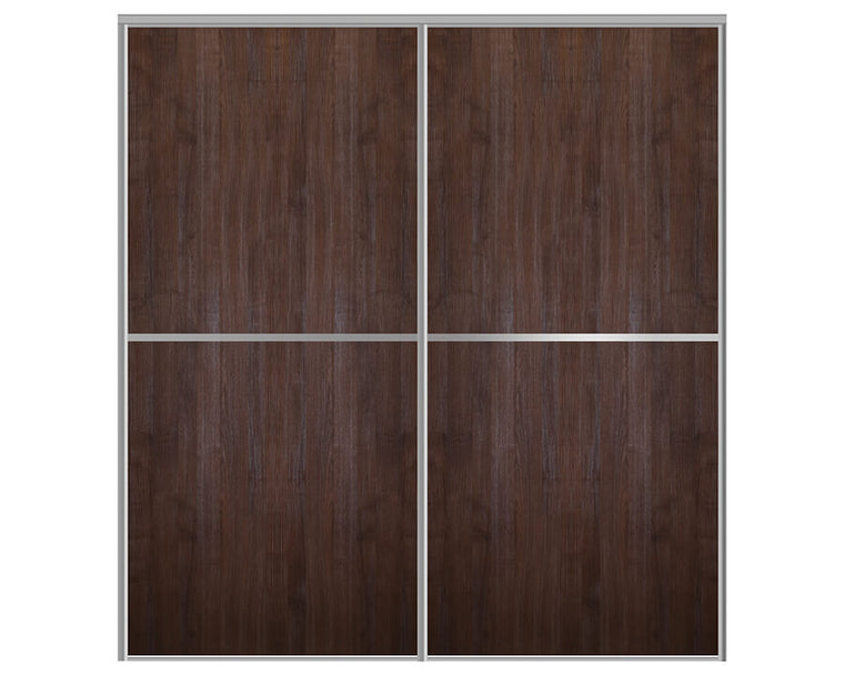Nova Sliding Closet Doors - Style 02 | Panel Door | Prestige Brown