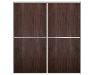 Nova Sliding Closet Doors - Style 02 | Panel Door | Prestige Brown | Buy Doors Online