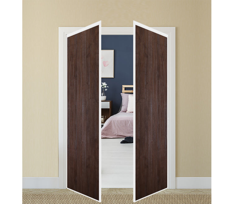 Nova Pivot Closet Doors - Style 01 | Panel Door | Swing Door | Prestige Brown