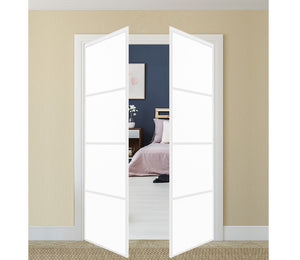 Nova Pivot Closet Doors - Style 04 | Panel Door | Swing Door | Pure White | Buy Doors Online