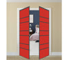 Nova Pivot Closet Doors - Style 09 | Glass Door | Swing Door | Light Red | Buy Doors Online